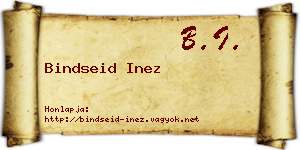 Bindseid Inez névjegykártya
